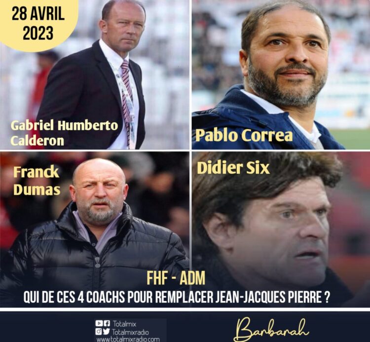 FOOTBALL : QUATRE NOMS POUR REMPLACER JEAN JACQUES PIERRE