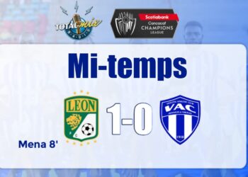 LDC CONCACAF : VIOLETTE DOS AU MUR CONTRE FC LEON À LA MI-TEMPS