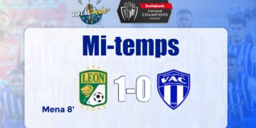 LDC CONCACAF : VIOLETTE DOS AU MUR CONTRE FC LEON À LA MI-TEMPS