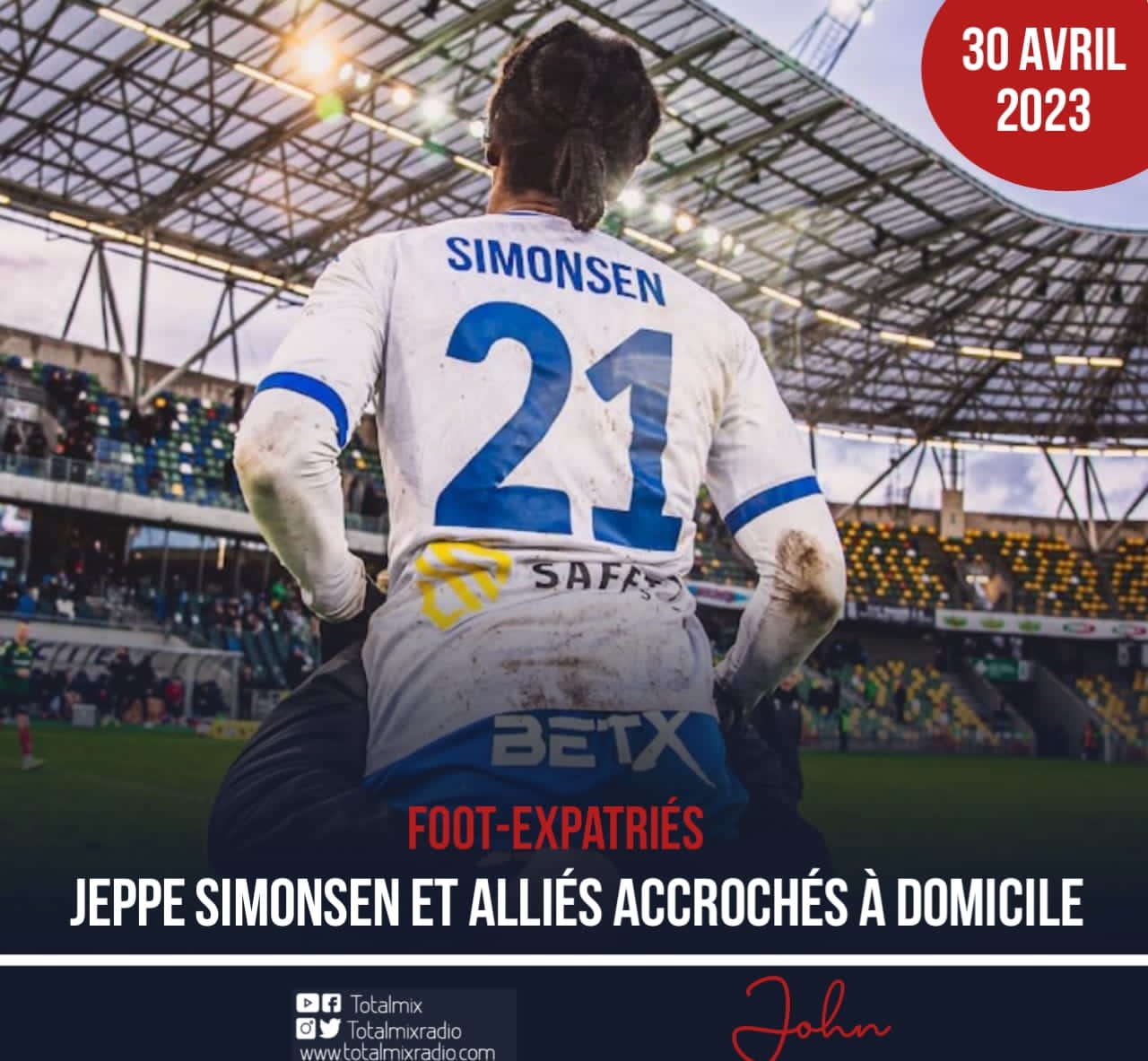 FOOT-EXPATRIÉS : JEPPE SIMONSEN BUTEUR ET PASSEUR DÉCISIF
