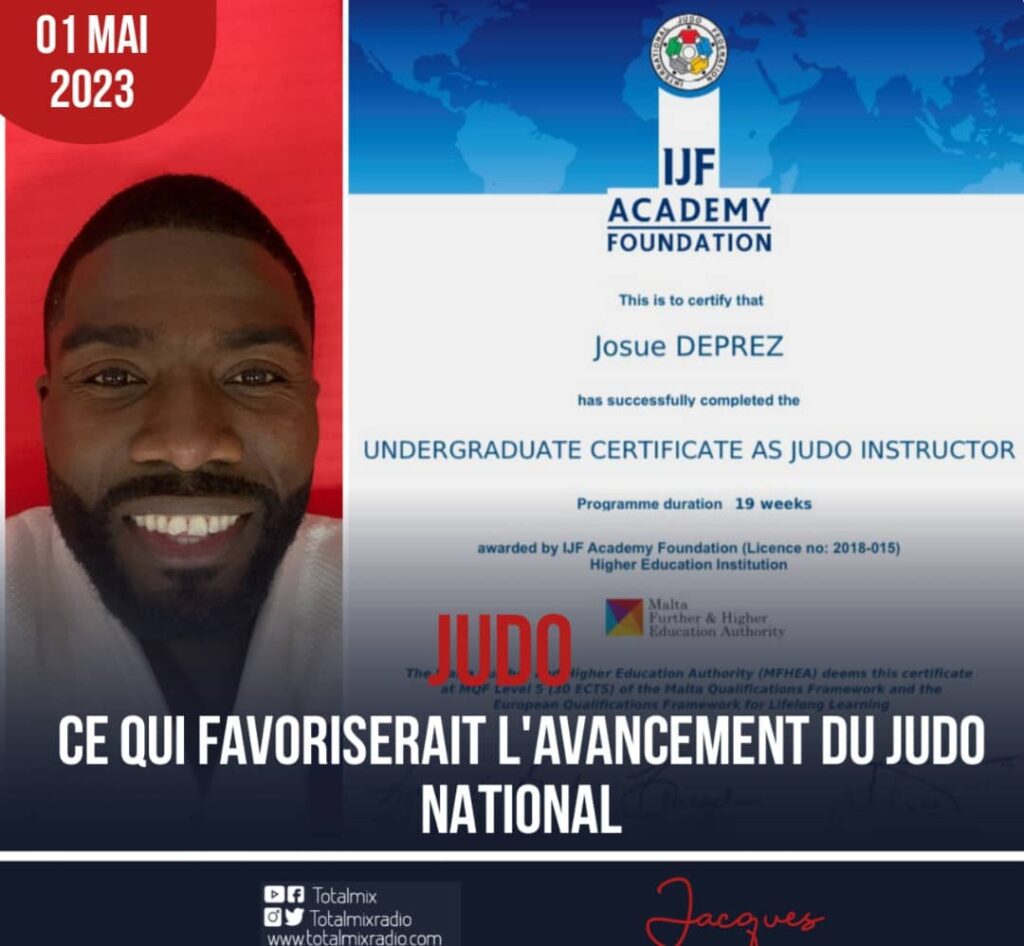JUDOFORMATION UN CADRE DU JUDO HAÏTIEN DÉCROCHE UNE LICENCE