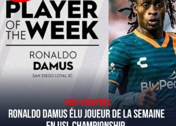 FOOT/EXPATRIÉS : RONALDO DAMUS RÉCOMPENSÉ POUR SA PERFORMANCE XXL RÉALISÉE LE WEEK-END ÉCOULÉ