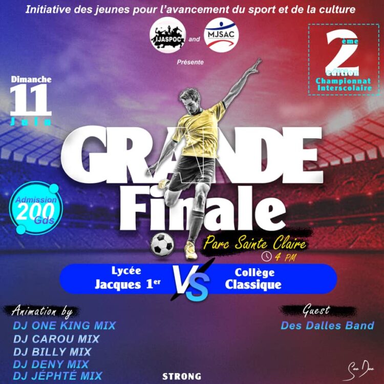 FOOTBALL : LYCÉE JACQUES 1ER VS COLLÈGE CLASSIQUE, LA FINALE DU TOURNOI DE L’IJASPOC