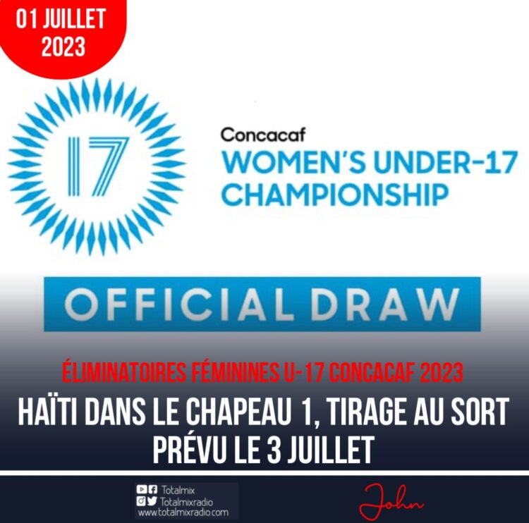 ÉLIMINATOIRES FÉMININES U-17 CONCACAF 2023 : HAÏTI SE RETROUVE DANS LE CHAPEAU 1