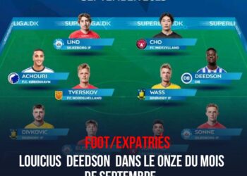 FOOT-EXPATRIÉS : LOUICIUS DEEDSON DANS LE ONZE INITIAL DU MOIS DE SEPTEMBRE