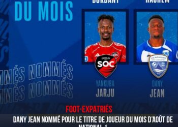 FOOT-EXPATRIÉS / NATIONAL 1 : UN HAÏTIEN NOMINÉ POUR LE TITRE DE JOUEUR DU MOIS D’AOÛT