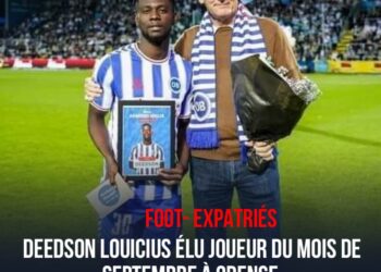 FOOT- EXPATRIÉS : DEEDSON LOUICIUS ÉLU JOUEUR DU MOIS DE SEPTEMBRE À ODENSE