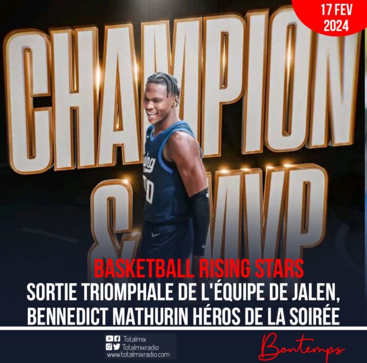 Basketball / Rising Stars : Sortie triomphale de l’équipe de Jalen, Bennedict Mathurin héros de la soirée