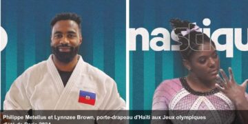 Paris 2024 : Philippe Métellus et Lynnzee Brown, porte-drapeau d’Haïti aux Jeux olympiques