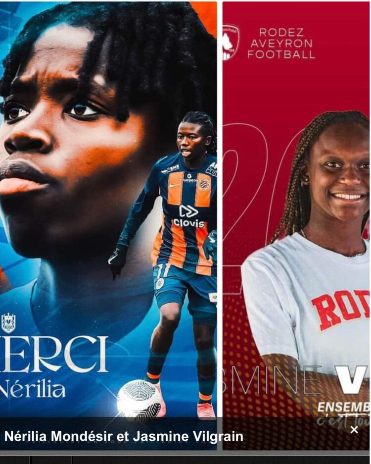 Football transfert : Plusieurs Grenadières changent de clubs, dont Nérilia Mondésir et Jasmine Vilgrain