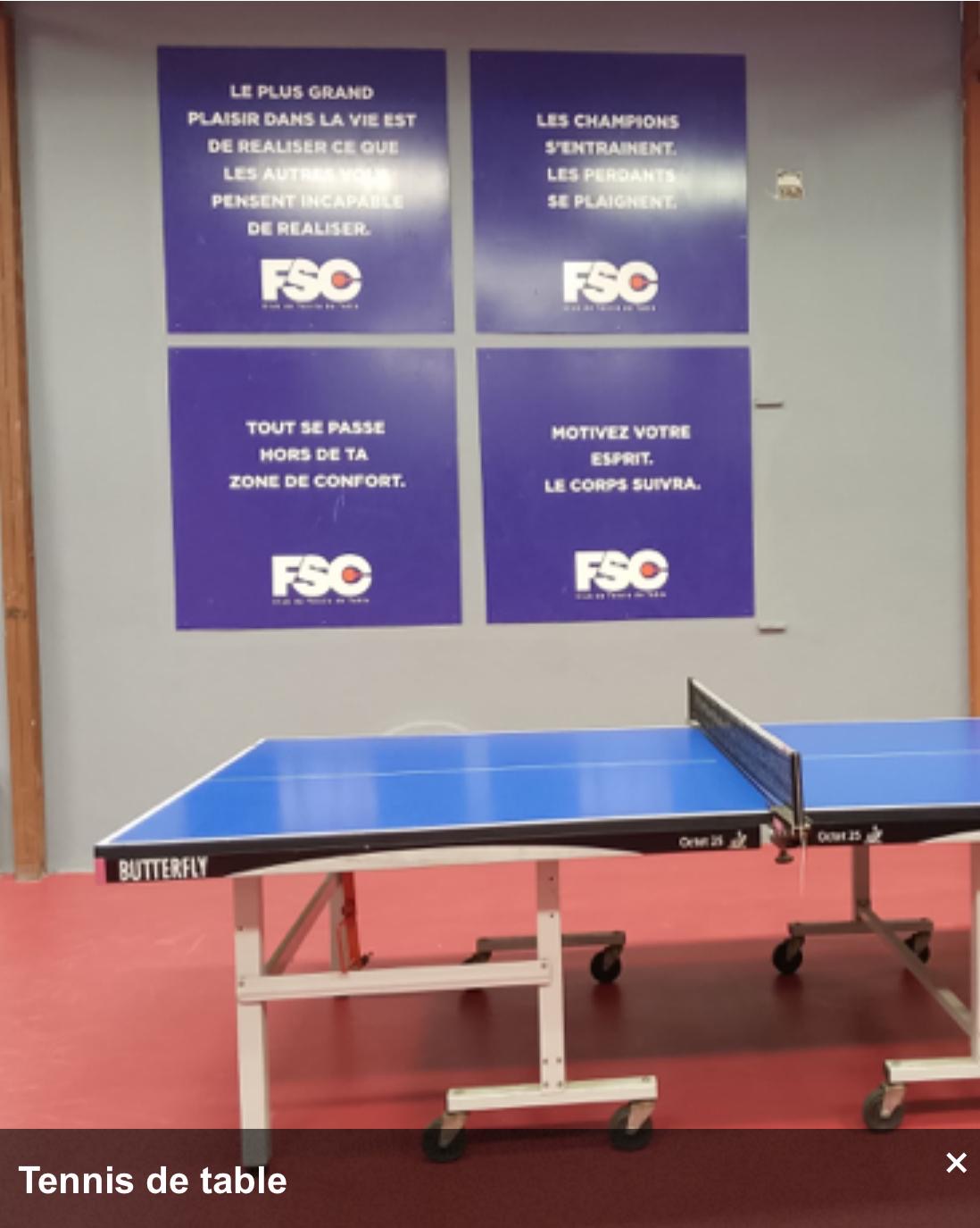 Le Club FSC lance son tournoi Open de tennis de table