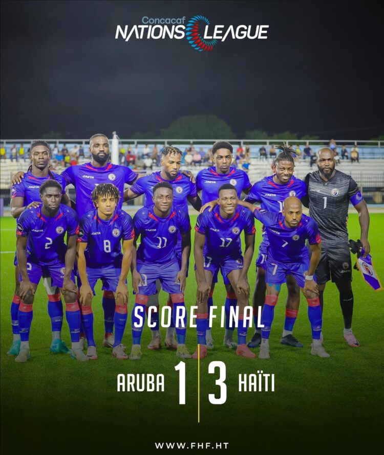 Ligue des Nations de la Concacaf : Haïti s’impose 3-1 face à Aruba