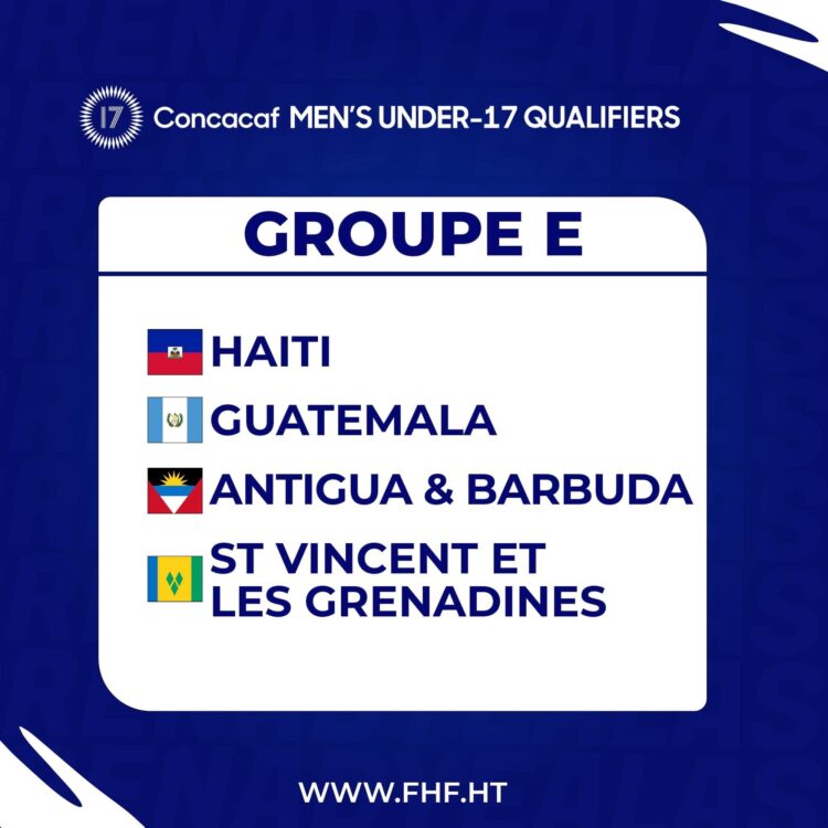 Championnat masculin U17 de la Concacaf : Haïti se rendra au Guatemala