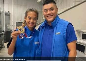 Jessica Lee au Championnat du monde de taekwondo junior en Corée du Sud