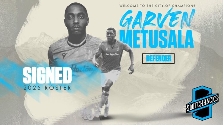 Signature actée de Garven Métusala à Colorado Switchbacks FC
