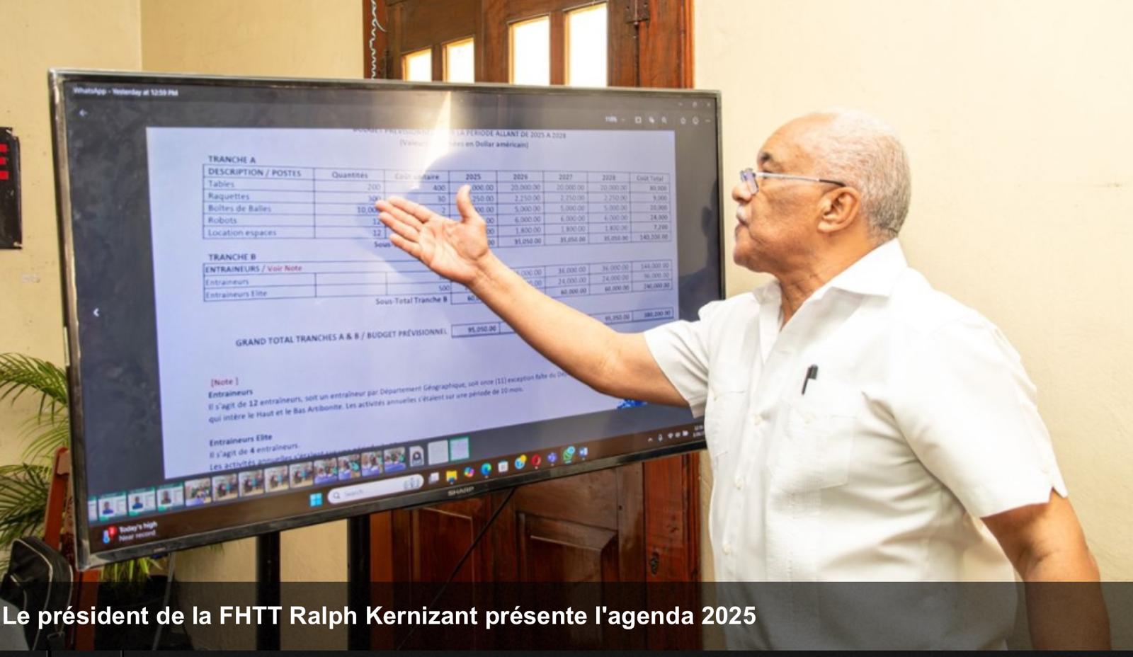 Ralph Kernizant, fraîchement réélu, présente l’agenda de la FHTT pour l’année 2025