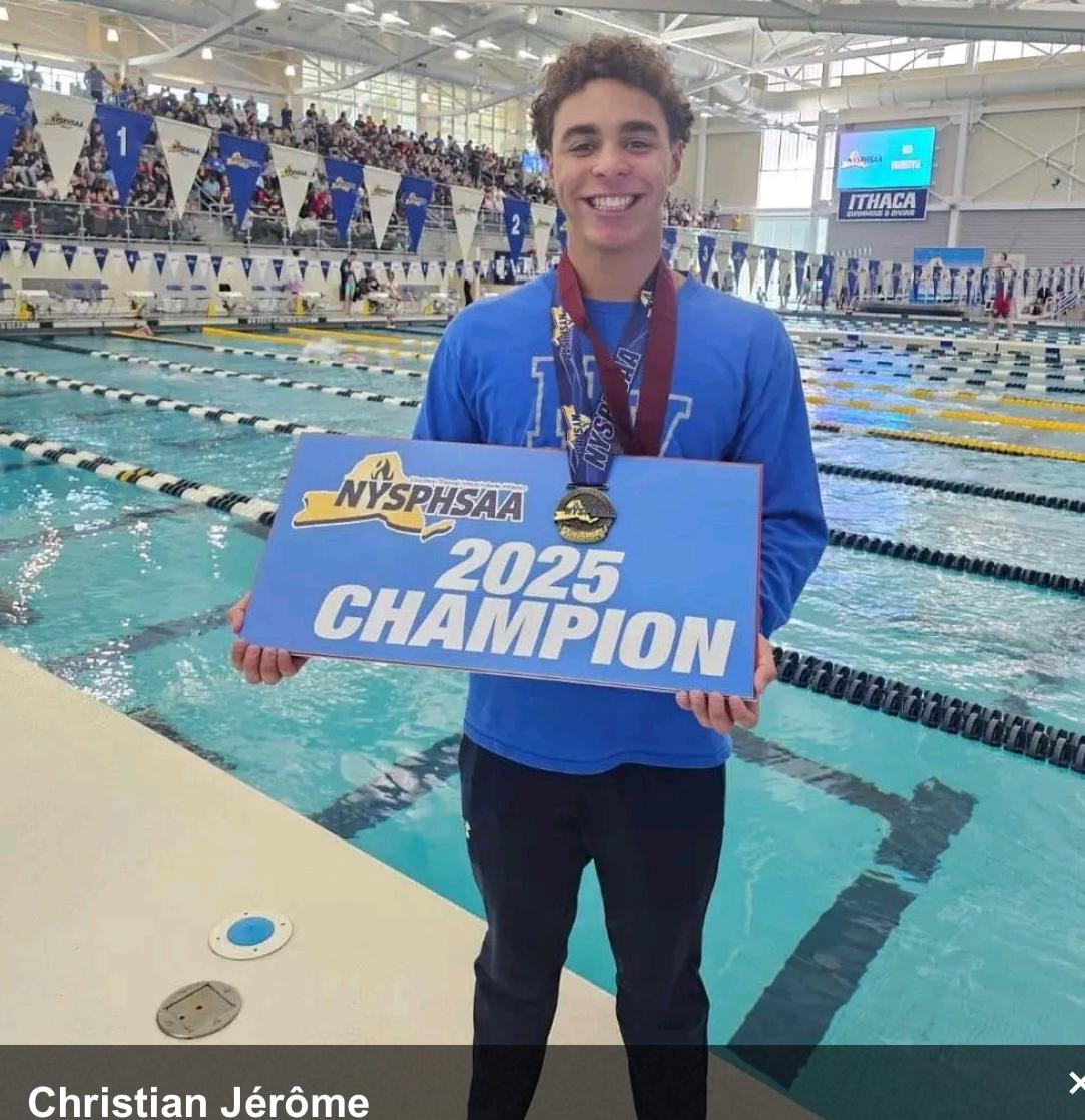 Championnat NYSPHSAA : Christian Jérôme couronné en 100 mètres papillon
