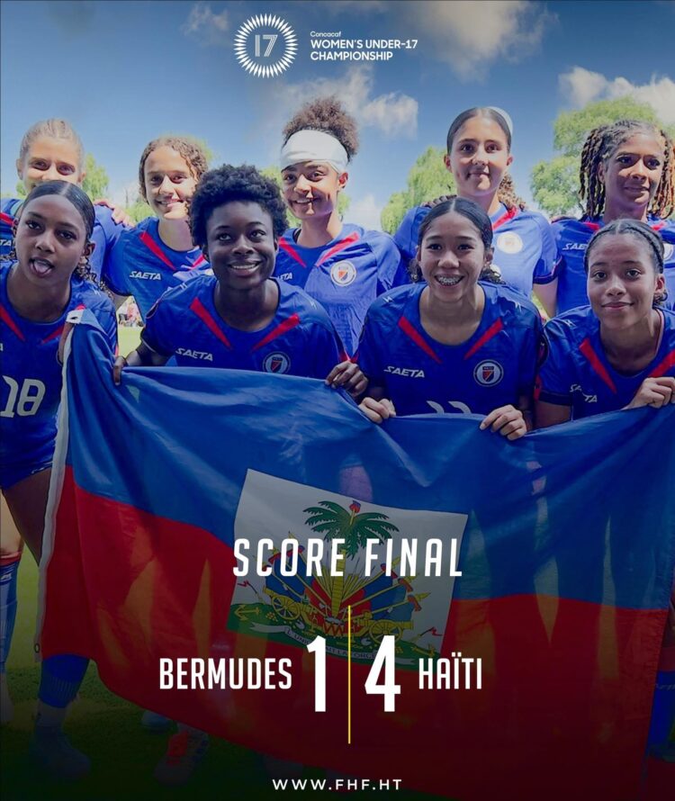 CONCACAF WOMEN’S U17 CHAMPIONSHIP – Réveil des jeunes Grenadières, victorieuses des Bermudes 4-1 ce mercredi.