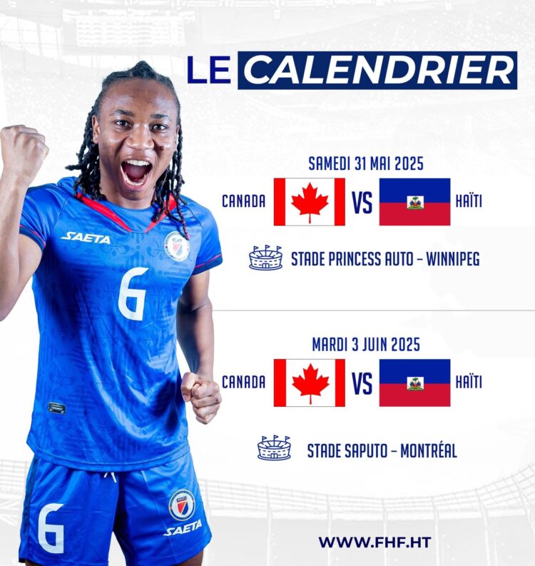 Vers une double confrontation entre Haïti et Canada en mai et juin