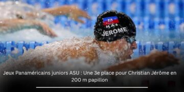 Jeux Panaméricains : Une 3e place pour Christian Jérôme en 200 m papillon