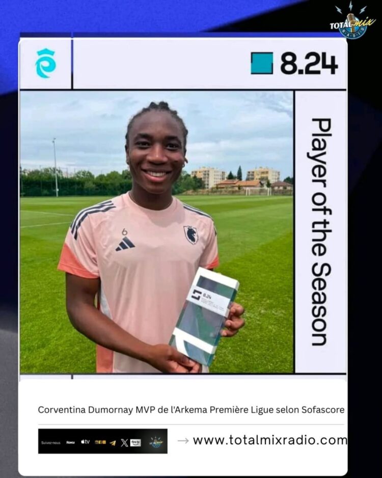 Foot-Distinction : Melchie Dumornay élue meilleure joueuse de l’Arkema Première Ligue