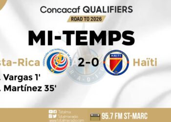 Éliminatoires Coupe du monde : Haïti dos au mur face au Costa Rica à la mi-temps