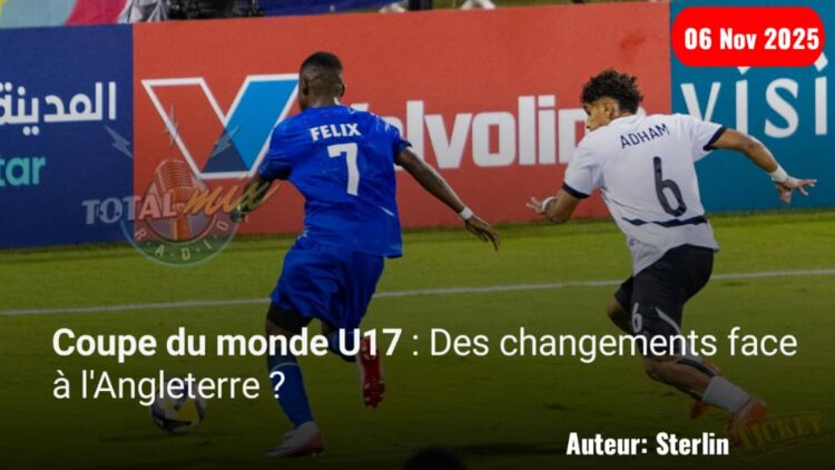 Coupe du monde U17 : Arthur Alcimé promet un meilleur match de l’équipe face à l’Angleterre