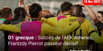 D1 grecque : Succès de l’AEK Athènes, Frantzdy Pierrot passeur décisif
