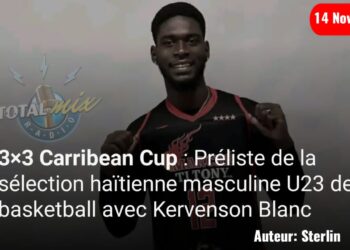 3×3 Carribean Cup : Préliste de la sélection haïtienne masculine U23 de basketball avec Kervenson Blanc