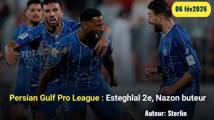 Persian Gulf Pro League : Duckens Nazon propulse Esteghlal FC à la 2e place