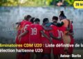 Éliminatoires CDM U20 : Une liste de 21 joueurs pour défendre les couleurs d&rsquo;Haïti