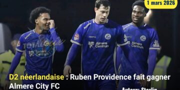 D2 néerlandaise : Ruben Providence fait gagner Almere City FC
