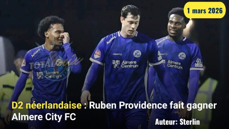 D2 néerlandaise : Ruben Providence fait gagner Almere City FC