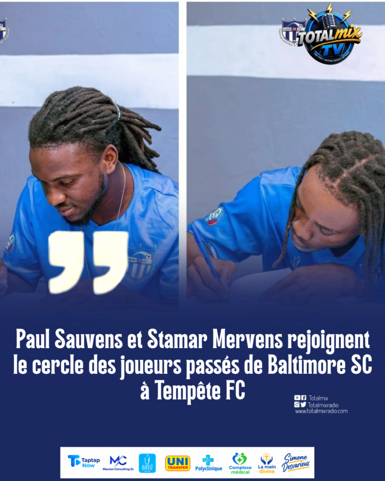 Paul Sauvens et Stamar Mervens rejoignent le cercle des joueurs passés de Baltimore SC à Tempête FC